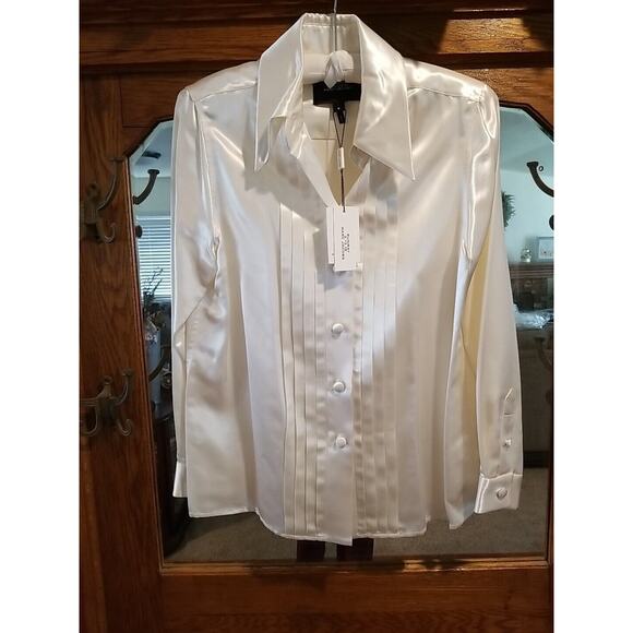 Marc Jacob Collection Vintage Runway Ivory Blouse Top Shirt Sz 8~ 2.13.2019 NWT - Picture 2 of 16